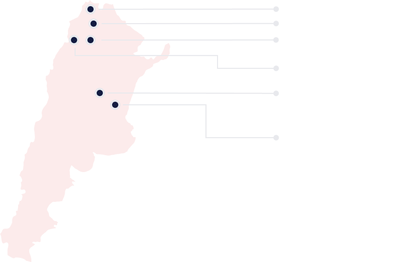 Ferioli Eco en Argentina: Jujuy, Salta, Tucumán, Catamarca, Santa Fe, Entre Ríos.
